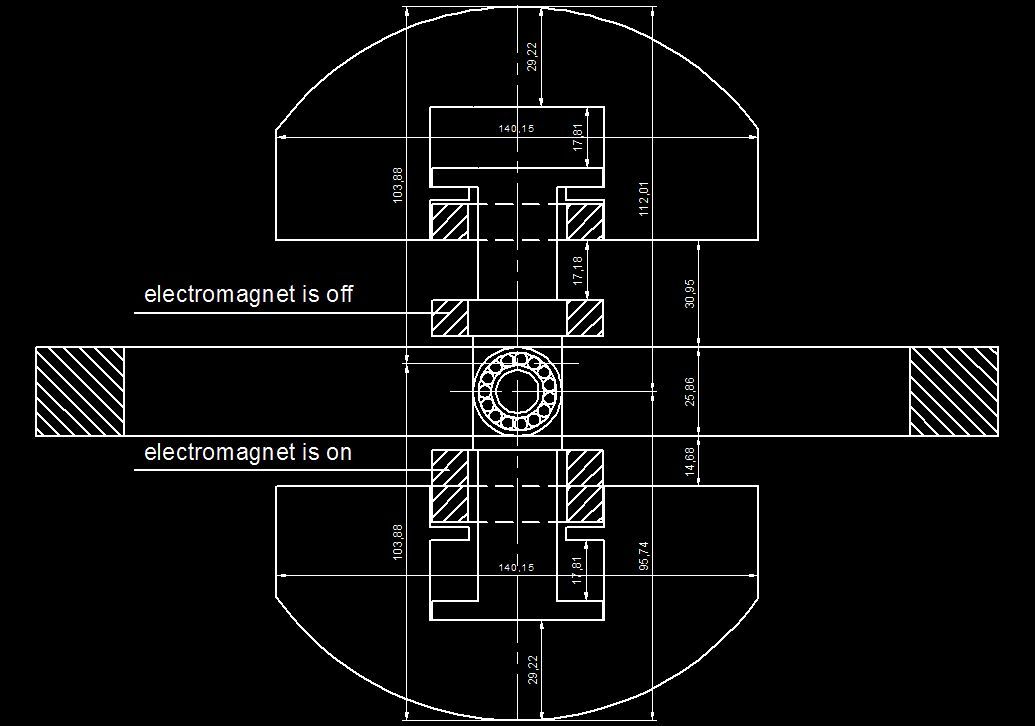 Inertial propulsion with magnetic support.