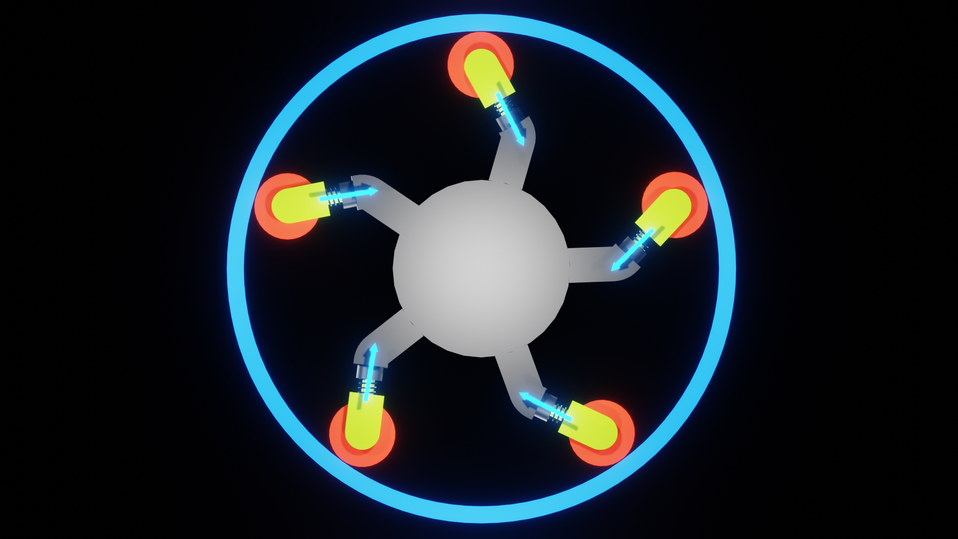 Visualization of magnetic spring solution motor.